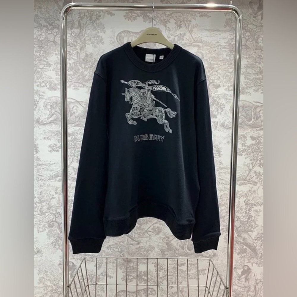 BURBERRY, EKD LOGO EMBROIDERED SWEATSHIRT XL !!!